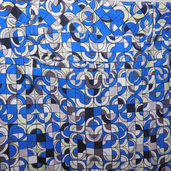 Slazenger Golf Womens 8 Funky Blue White Black Yellow Skort Geometric Pattern - Picture 12 of 12